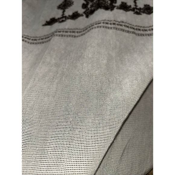 BKE Gimmicks Plaid Shirt Women's Medium Embroidered Mesh Back Beaded Shoulder - Picture 6 of 9